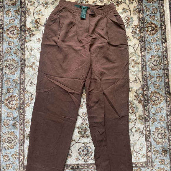 Ralph Lauren Pants - Ralph Lauren silk brown dress pant